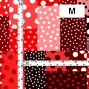 Flamenco Fabric / Dots & Patchwork Style / JKF-195-RD
