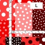 Flamenco Fabric / Dots & Patchwork Style / JKF-195-RD