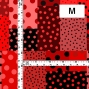 Flamenco Fabric / Dots & Patchwork Style / JKF-195-RDBK