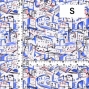 Flamenco Fabric / Townscape Pattern / JKF-197-BL