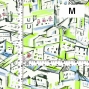 Flamenco Fabric / Townscape Pattern / JKF-197-YEGR
