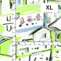 Flamenco Fabric / Townscape Pattern / JKF-197-YEGR