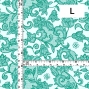 Flamenco Fabric / Lace Print / JKF-700-WHTBL