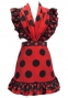 Flamenco Apron and Shawl Set / Polka Dots / Red&Black / JPA-1