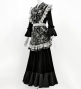 Flamenco Apron and Shawl Set / Paisley / Black / JPA-10