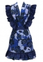 Flamenco Apron and Shawl Set / Roses / Blue / JPA-11
