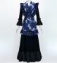Flamenco Apron and Shawl Set / Roses / Blue / JPA-11