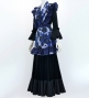 Flamenco Apron and Shawl Set / Roses / Blue / JPA-11