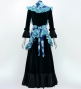 Flamenco Apron and Shawl Set / Roses & Dots / Light Blue / JPA-12