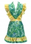 Flamenco Apron and Shawl Set / Butterfly Paisley / Green / JPA-13