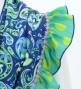 Flamenco Apron and Shawl Set / Paisley / Blue / JPA-15