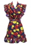 Flamenco Apron and Shawl Set / Dots / Navy&Yellow / JPA-16
