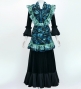 Flamenco Apron and Shawl Set / Roses / Blue / JPA-18