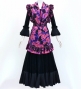 Flamenco Apron and Shawl Set / Roses / Pink&Purple / JPA-19