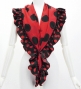 Flamenco Apron and Shawl Set / Polka Dots / Red&Black / JPA-1