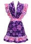 Flamenco Apron and Shawl Set / Roses / Purple / JPA-24