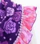 Flamenco Apron and Shawl Set / Roses / Purple / JPA-24