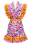 Flamenco Apron and Shawl Set / Roses / Pink / JPA-25