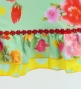 Flamenco Apron and Shawl Set / Roses & Carnations / Light Green / JPA-27