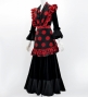Flamenco Apron and Shawl Set / Polka Dots / Black&Red / JPA-2