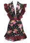 Flamenco Apron and Shawl Set / Roses & Carnations / Black / JPA-30