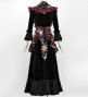 Flamenco Apron and Shawl Set / Roses & Carnations / Black / JPA-30