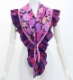 Flamenco Apron and Shawl Set / Modern Fowers / Navy & Pink / JPA-32