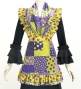 Flamenco Apron and Shawl Set / Dots & Patchwork Style / Yellow & Purple / JPA-35