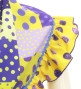 Flamenco Apron and Shawl Set / Dots & Patchwork Style / Yellow & Purple / JPA-35