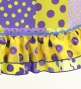 Flamenco Apron and Shawl Set / Dots & Patchwork Style / Yellow & Purple / JPA-35