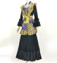 Flamenco Apron and Shawl Set / Dots & Patchwork Style / Yellow & Purple / JPA-35