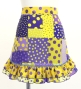 Flamenco Apron and Shawl Set / Dots & Patchwork Style / Yellow & Purple / JPA-35