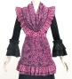 Flamenco Apron and Shawl Set / Ditsy floral / Pink & Black / JPA-36