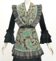 Flamenco Apron and Shawl Set / Paisley / Brown & Turquoise Blue / JPA-38