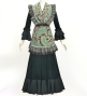 Flamenco Apron and Shawl Set / Paisley / Brown & Turquoise Blue / JPA-38