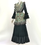 Flamenco Apron and Shawl Set / Paisley / Brown & Turquoise Blue / JPA-38