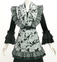 Flamenco Apron and Shawl Set / Roses / White / JPA-39