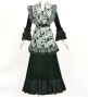 Flamenco Apron and Shawl Set / Roses / White / JPA-39