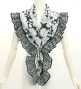 Flamenco Apron and Shawl Set / Roses / White / JPA-39