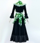 Flamenco Apron and Shawl Set / Polka Dots / Green&White / JPA-3