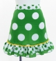 Flamenco Apron and Shawl Set / Polka Dots / Green&White / JPA-3