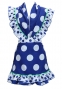 Flamenco Apron and Shawl Set / Polka Dots / Blue&White / JPA-4