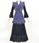 Flamenco Apron and Shawl Set / Dots / Puple  / JPA-40