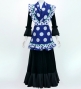 Flamenco Apron and Shawl Set / Polka Dots / Blue&White / JPA-4
