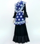 Flamenco Apron and Shawl Set / Polka Dots / Blue&White / JPA-4