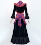Flamenco Apron and Shawl Set / Polka Dots / Purple&Orange / JPA-5