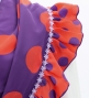 Flamenco Apron and Shawl Set / Polka Dots / Purple&Orange / JPA-5