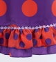 Flamenco Apron and Shawl Set / Polka Dots / Purple&Orange / JPA-5