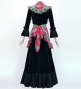 Flamenco Apron and Shawl Set / Polka Dots / Pink&Turquoise Blue / JPA-6