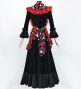 Flamenco Apron and Shawl Set / Roses & Dots / Black&Red / JPA-7